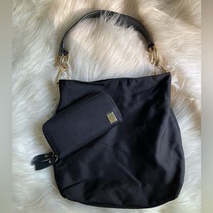 JPK Paris 75 Black Nylon Shoulder Bag with Matching Wallet